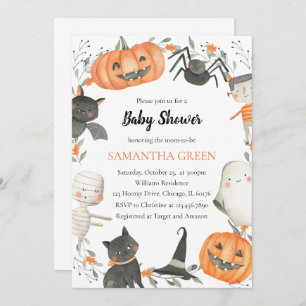 Petite invitation de Baby shower Boo