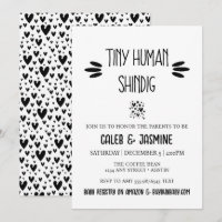 Petite invitation de Baby shower humain Shindig