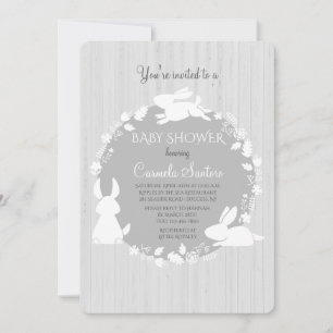 Petite invitation de gris de lapins