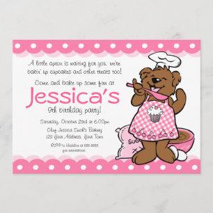 Petite invitation de partie de Baker d'ours