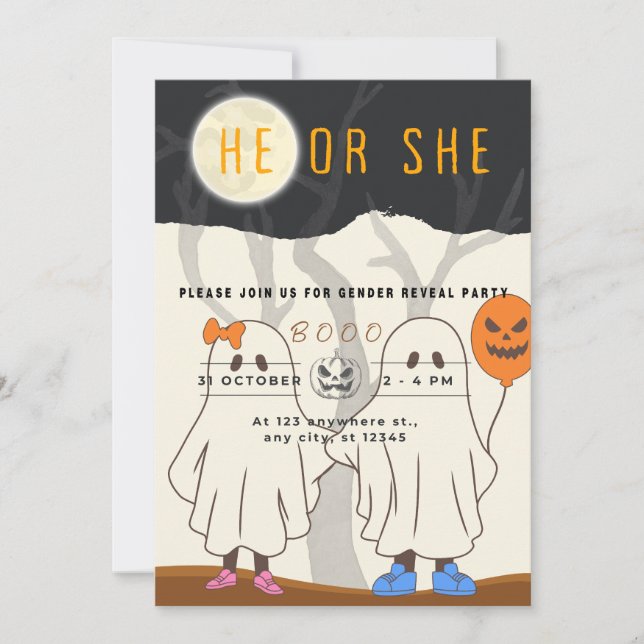 Petite invitation d'Halloween (Devant)