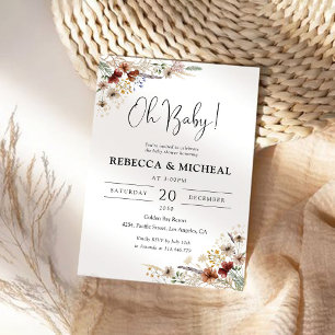Petite invitation Fleur sauvage Baby shower