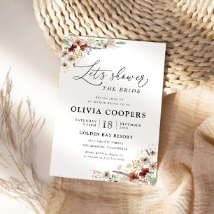 Petite invitation Fleur sauvage de douche nuptiale
