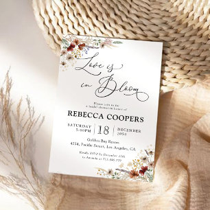 Petite invitation Fleur sauvage de douche nuptiale