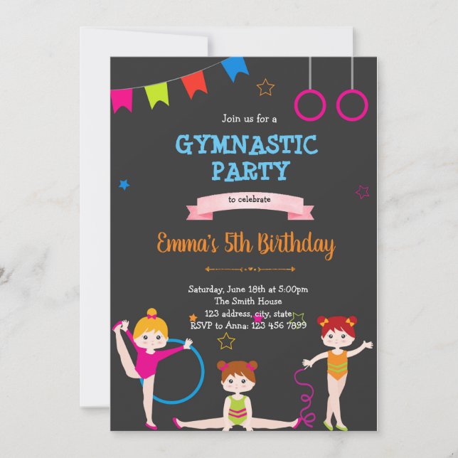 Petite invitation gymnastique enfant (Devant)