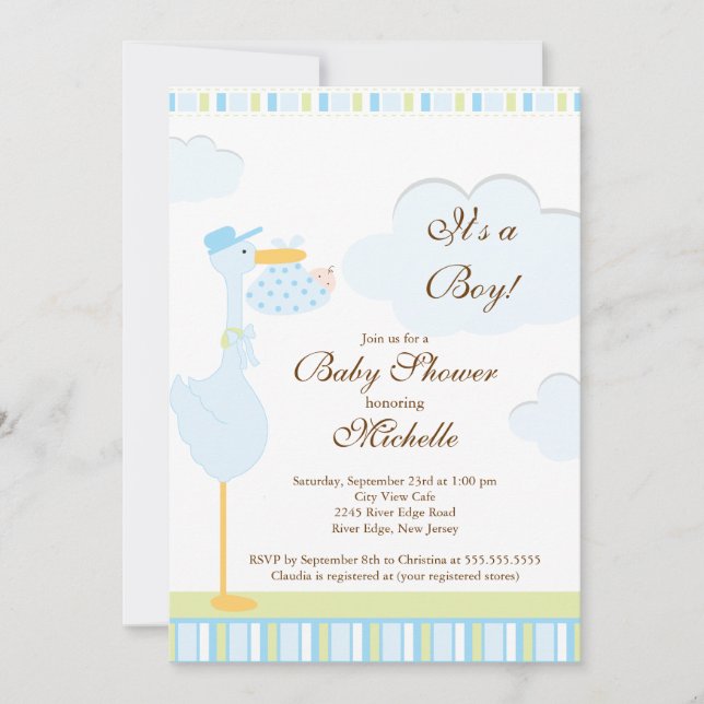 Petite invitation mignonne de baby shower de (Devant)