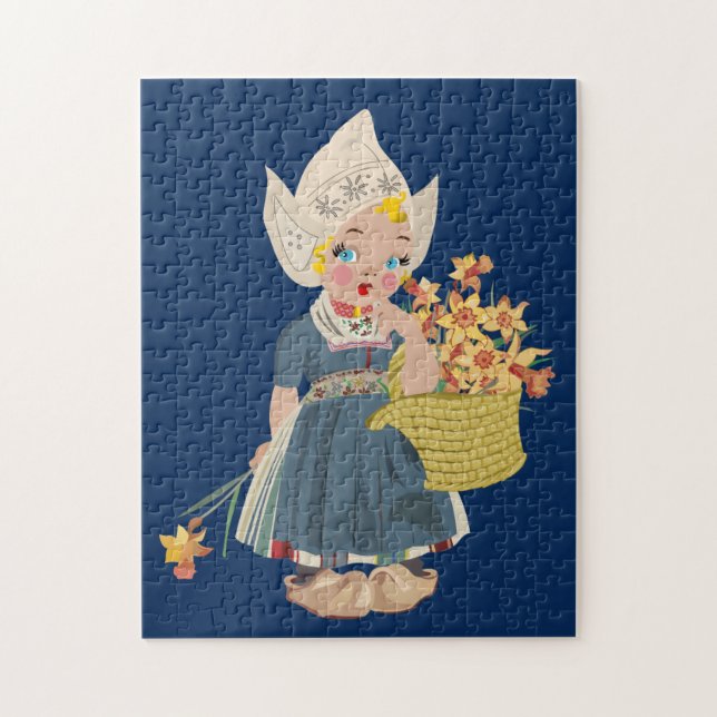 PETITE JIGSAW PUZZLE DE LA PETITE FILLE NÉERLANDAI (Vertical)