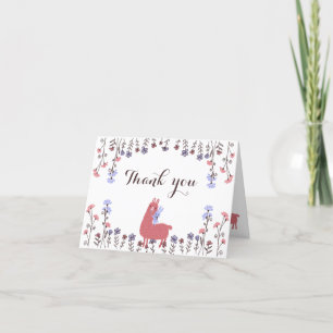 Petite lama Bunny Baby shower sauvage un merci