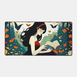 Petite lecture livre romantique, oiseaux, feuille,