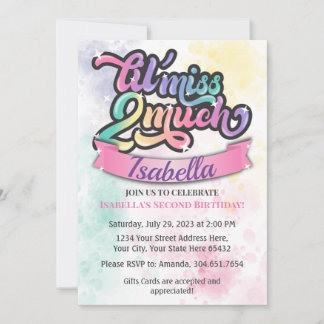 Petite Miss Deux Beaucoup Invitation Anniversaire 