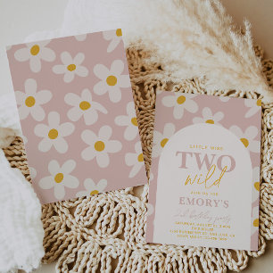 Petite Miss Deux Invitation sauvage   Fleur rétro