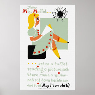 Petite Mlle Muffet Reading Poster