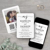 Petite Monogram QR Code All-In-One Photo Wedding