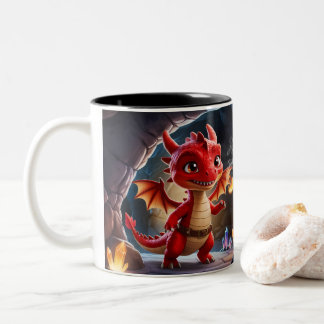 Petite Mug de dragon à échelle rouge - Imaginaire