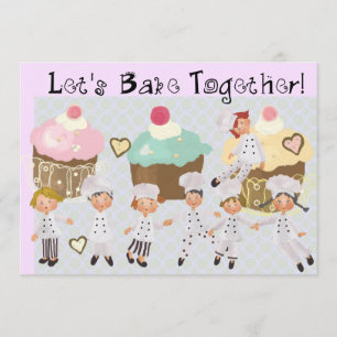 Petite pâtisserie chef 5x7 Invitation
