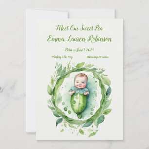 Petite Pea in A Pod - Birth Announcements