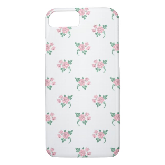 Petite Pink Roses Floral Pattern Case-Mate iPhone Case (Back)