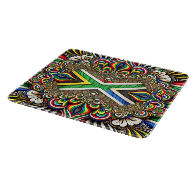 Petite planche à découper en verre avec couleurs d (Coin)