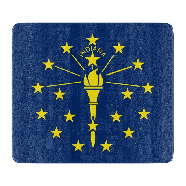 Petite planche à découper en verre avec drapeau de (Devant)