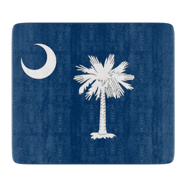 Petite planche à découper en verre avec drapeau de (Devant)