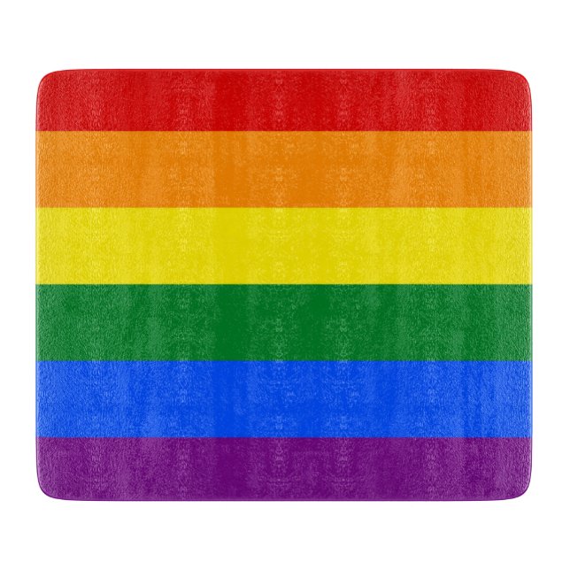 Petite planche à découper en verre avec drapeau de (Devant)