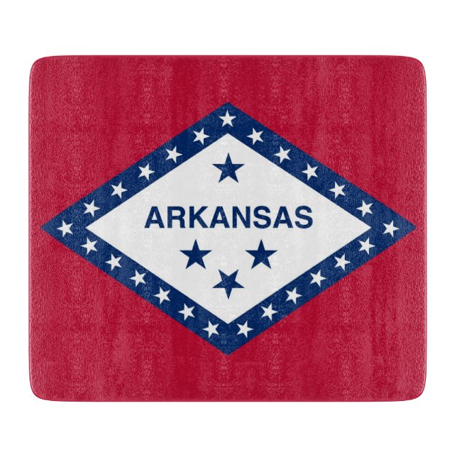 Petite planche à découper en verre avec drapeau de (Devant)