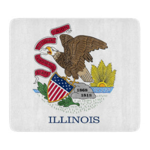 Petite planche à découper en verre avec drapeau de