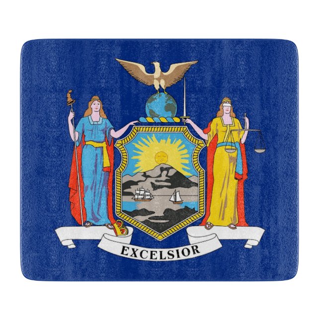 Petite planche à découper en verre avec drapeau Ne (Devant)