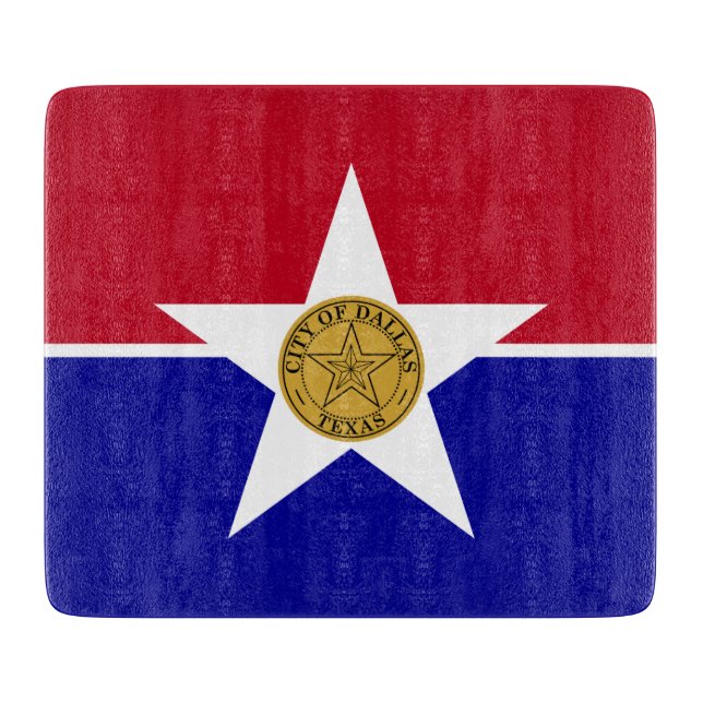 Petite planche à découper en verre- drapeau de Dal (Devant)