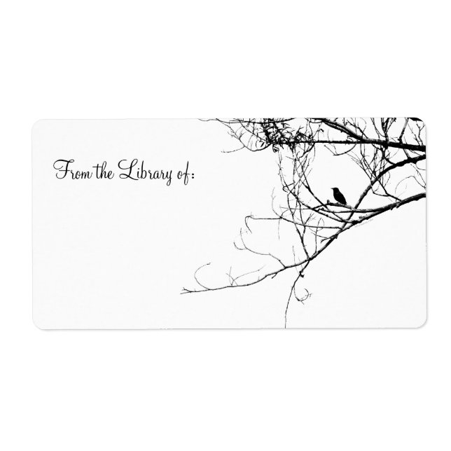 Petite plaque d'enregistrement d'oiseaux noirs (Devant)