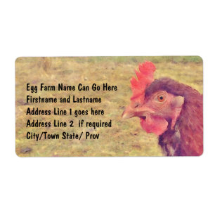 Petite poule rouge peinte