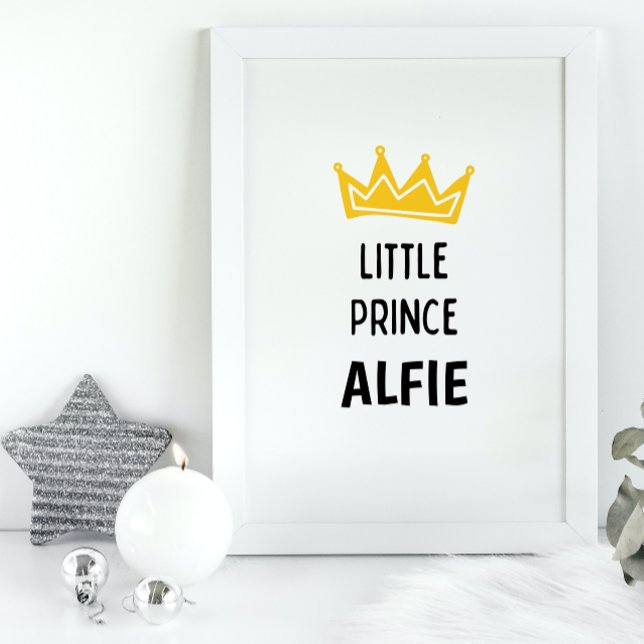Petite Prince Nom personnalisé Poster de la pépini (Créateur téléchargé)