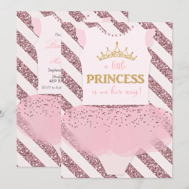 Petite princesse Baby shower Invitation (Devant / Derrière)