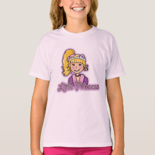 Petite princesse blonde cheveux fille rose haut