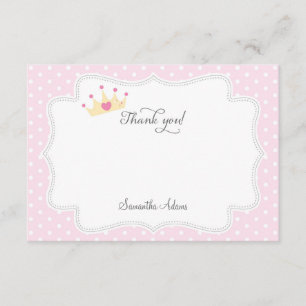 Petite princesse carte de remerciements