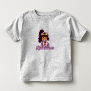 Petite princesse cheveux foncé fille rose haut
