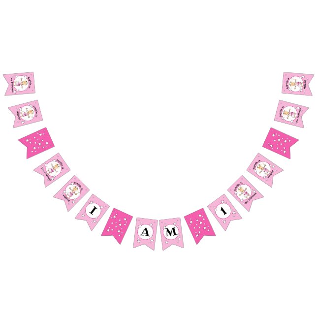 Petite princesse rose Bannière d'anniversaire pour (Tout)