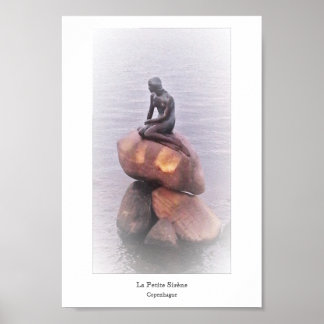Petite Sirène Copenhague Sculpture Statue Danemark Poster