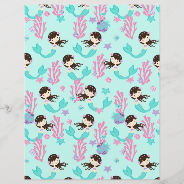 Petite Sirène Papier à rebut recto verso Brunet 1 (Devant)