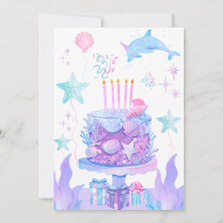 Petite Sirène sous la mer Invitation d'anniversair