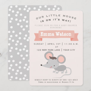 Petite souris - Invitation Baby shower