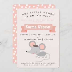 Petite souris - Invitation Baby shower