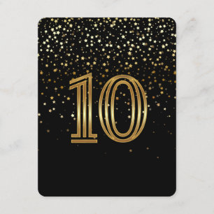 Petite Stars Table Number Card- 10 Starry Night
