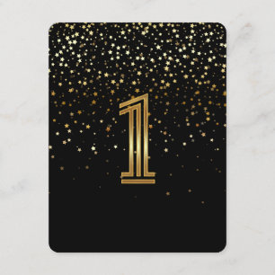 Petite Stars Table Number Card- 1 Starry Night