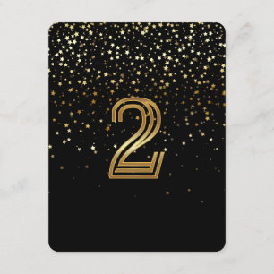 Petite Stars Table Number Card- 2 Starry Night