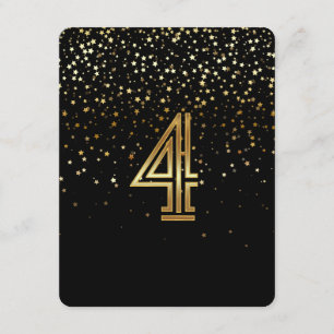 Petite Stars Table Number Card- 4 Starry Night