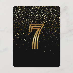 Petite Stars Table Number Card-7 Starry Night