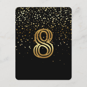 Petite Stars Table Number Card-8 Starry Night