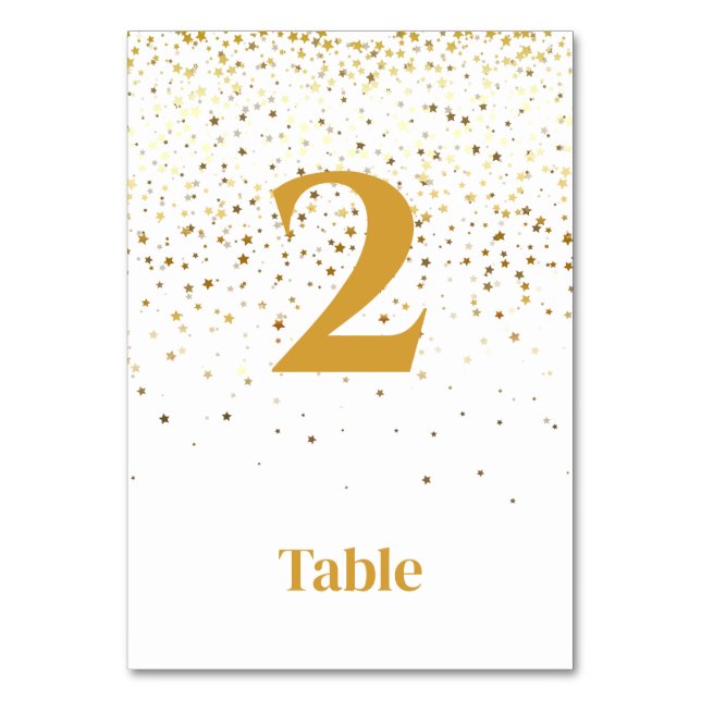 Petite Stars Table Number Card-Starry Night (Front)