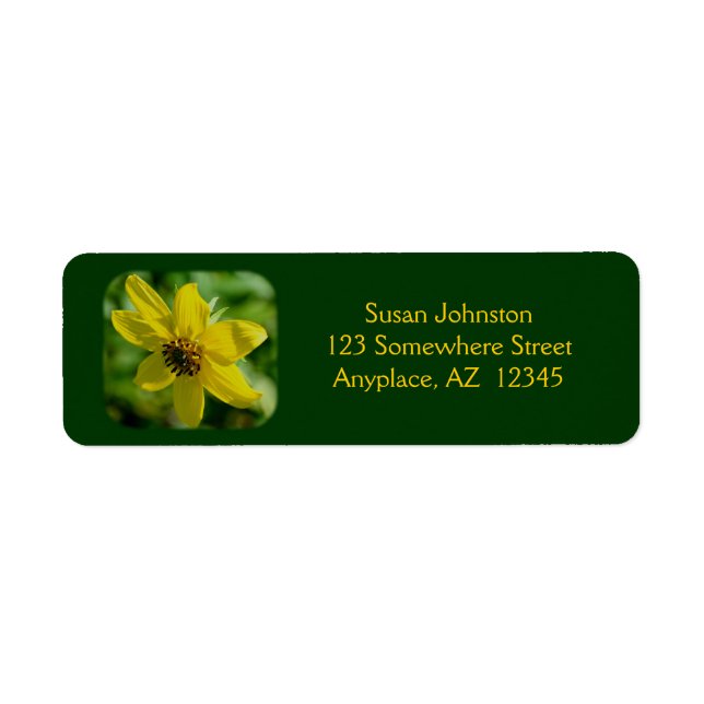 Petite Sunflower Floral Address (Front)